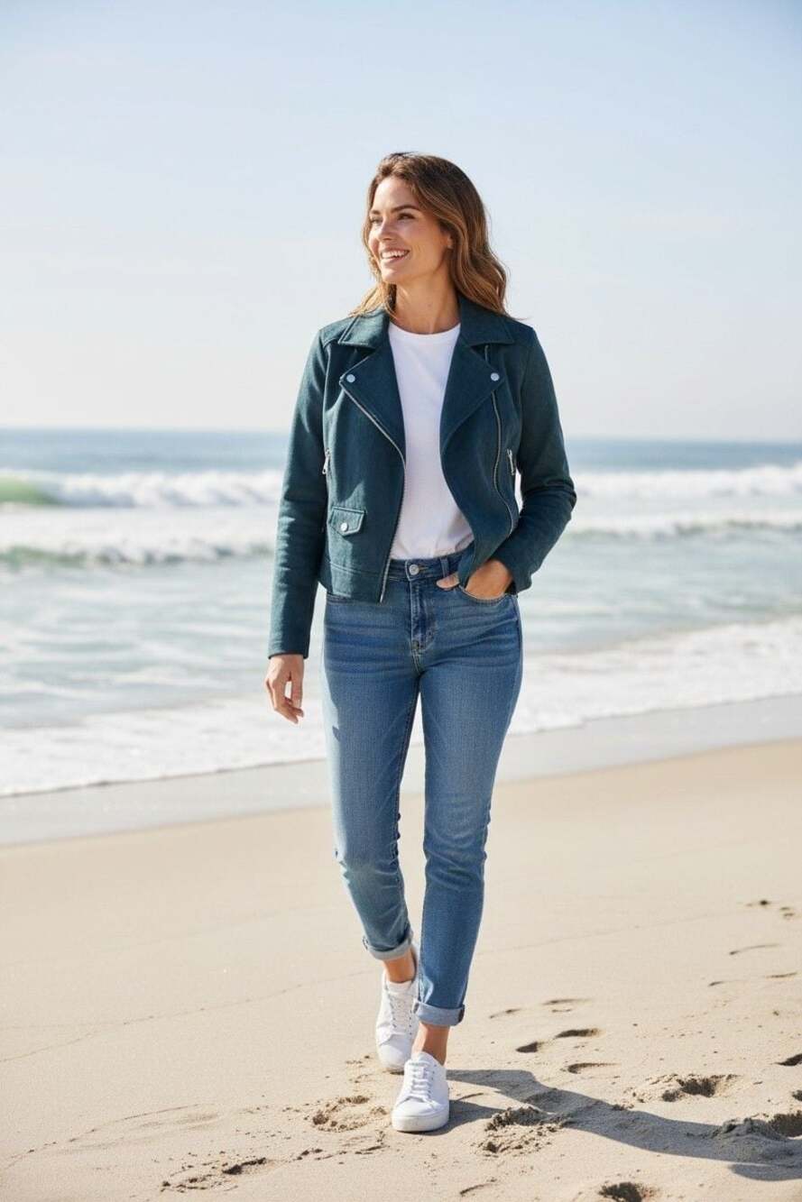 Vigoss Women's Faux Suede‎ Moto Biker Jacket Style VC-J00560A